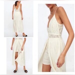 Zara Cream Lace Romper dress